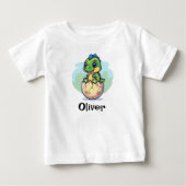 Schattige uitkomende baby dinosaurus (Voorkant)