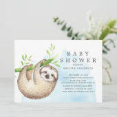 Schattige uitnodiging tot Baby shower met sleuf (Staand voorkant)