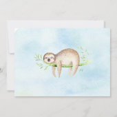 Schattige uitnodiging tot Baby shower met sleuf (Achterkant)