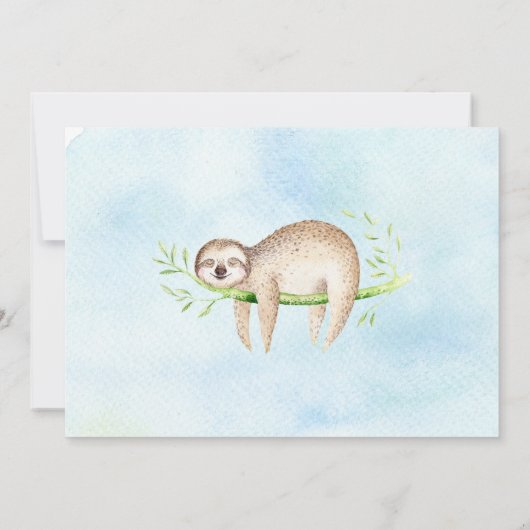 Schattige uitnodiging tot Baby shower met sleuf (Achterkant)