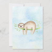 Schattige uitnodiging tot Baby shower met sleuf (Achterkant)