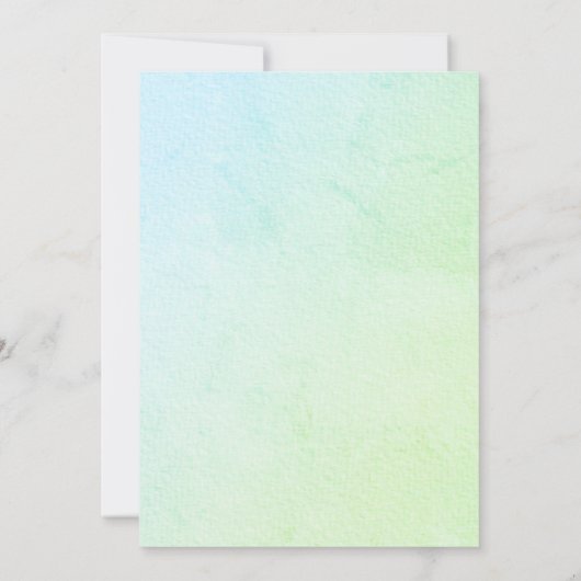 Schattige uitnodiging tot Baby shower met sleuf (Achterkant)