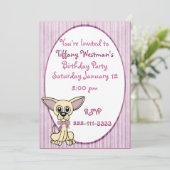 Schattige uitnodiging tot geboorte van kinderen (Staand voorkant)