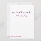 Schattige uitnodiging tot geboorte van kinderen (Achterkant)