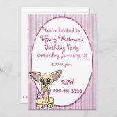 Schattige uitnodiging tot geboorte van kinderen (Voorkant / Achterkant)