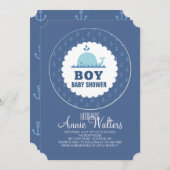 Schattige uitnodiging tot het Baby shower van Anch (Voorkant / Achterkant)