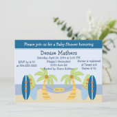 Schattige uitnodiging tot het indienen van Baby sh (Staand voorkant)