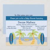 Schattige uitnodiging tot het indienen van Baby sh (Voorkant / Achterkant)