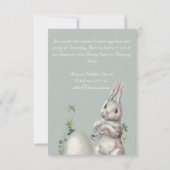 Schattige uitnodiging van de  paaspartij - konijne (Achterkant)