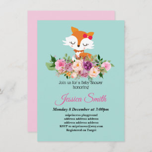 schattige uitnodiging voor baby shower