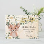 schattige uitnodiging voor de eerste verjaardag va (Staand voorkant)