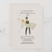 Schattige uitnodiging voor tweederangs postbruilof (Voorkant / Achterkant)