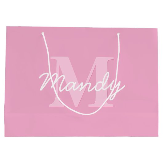 Schattige uitziende cursieve naam & monogram | Roz Groot Cadeauzakje (Achterkant)