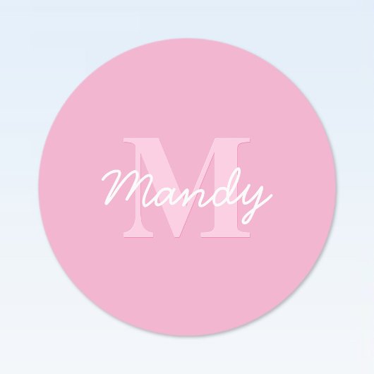 Schattige uitziende cursieve naam & monogram | Roz Labels