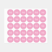 Schattige uitziende cursieve naam & monogram | Roz Labels (Vel)