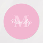 Schattige uitziende cursieve naam & monogram | Roz Labels (Design 2)