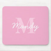 Schattige uitziende cursieve naam & monogram | Roz Muismat (Voorkant)