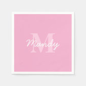 Schattige uitziende cursieve naam & monogram | Roz Servet (Voorkant)