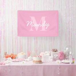 Schattige uitziende cursieve naam & monogram | Roz Spandoek