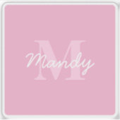 Schattige uitziende cursieve naam & monogram | Roz Sticker (Voorkant)