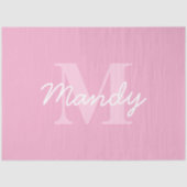 Schattige uitziende cursieve naam & monogram | Roz Tissuepapier (Voorkant)