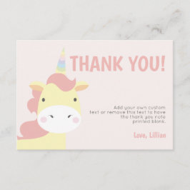 Schattige Unicorn Bedankt voor je kaarten