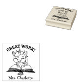 Schattige Unicorn Custom Teacher Classroom Geweldi Rubberstempel (Gestempeld)