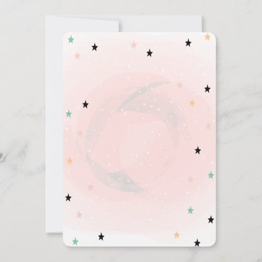 Schattige Unicorn, de Uitnodiging van het Baby sho (Achterkant)