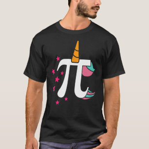 Schattige Unicorn Face Floral Wiskunde Geek Nerd P T-shirt