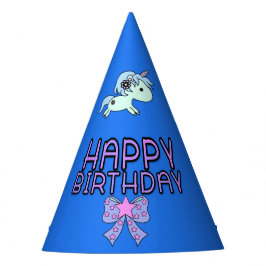 Schattige Unicorn Happy Birthday Ribbon Star Feesthoedjes
