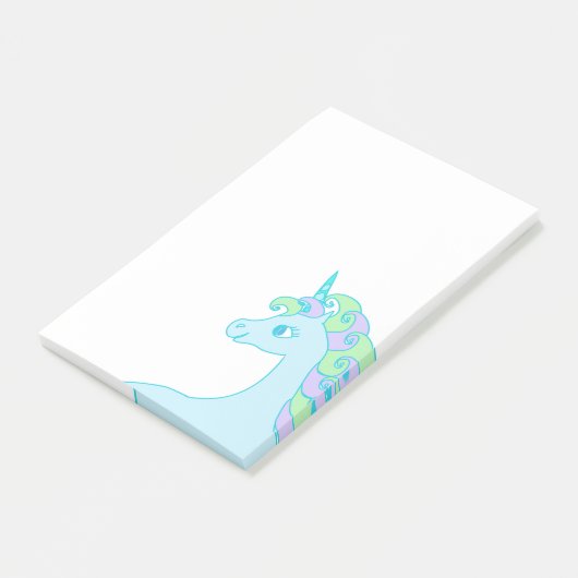 schattige unicorn Post-It Notes (Schuin)