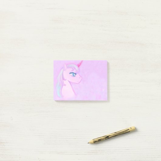 schattige unicorn Post-It Notes (Op bureau)