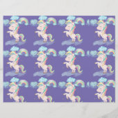 Schattige Unicorns, regenbogen, plakboekpapier Flyer (Achterkant)