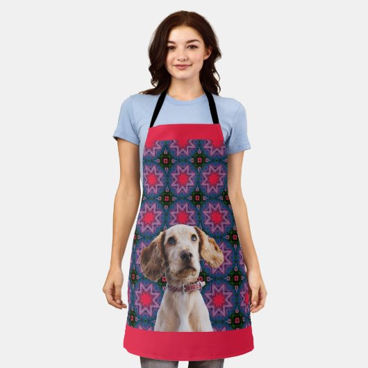 Schattige uniek cadeau voor hondenmoeder en puppyl schort (Gedragen)