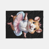 Schattige uniek en modern hamsterballet en balleri fleece deken (Voorkant (Horizontaal))
