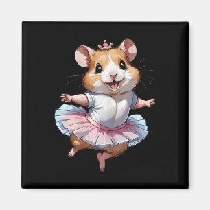Schattige uniek en modern hamsterballet en balleri magneet