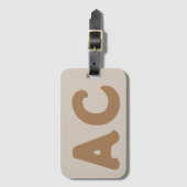 Schattige Uniek Initiaal Monogram Gepersonaliseerd Bagagelabel (Voorkant (verticaal))