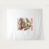 Schattige Uniek & Modern Bunny Rabbit Ballet & Bal Wandkleed (Voorkant (horizontaal))