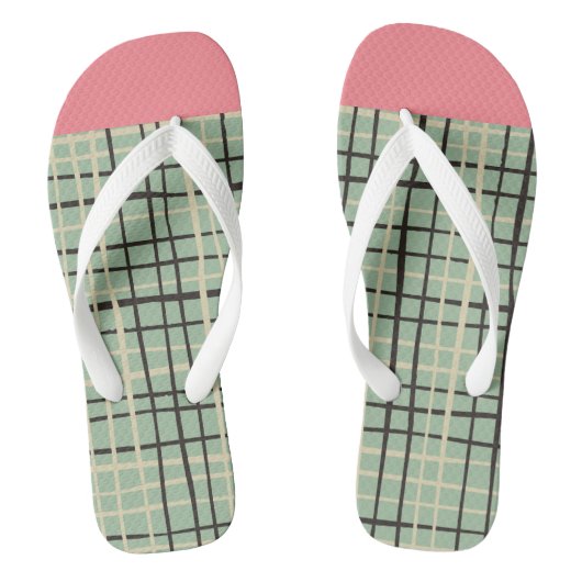 Schattige unieke mix en match l Scottish Pink Teenslippers (Voetbed)
