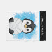 schattige unisex baby pinguïn fleece deken (Voorkant (Horizontaal))