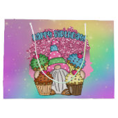 schattige unisex Birthday gnome Groot Cadeauzakje (Achterkant)