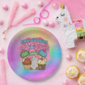 schattige unisex Birthday gnome Papieren Bordje (Feest)