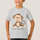 schattige unisex kinder kleine aap voegt tekst T-s T-shirt (Voorkant)