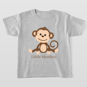 schattige unisex kinder kleine aap voegt tekst T-s T-shirt