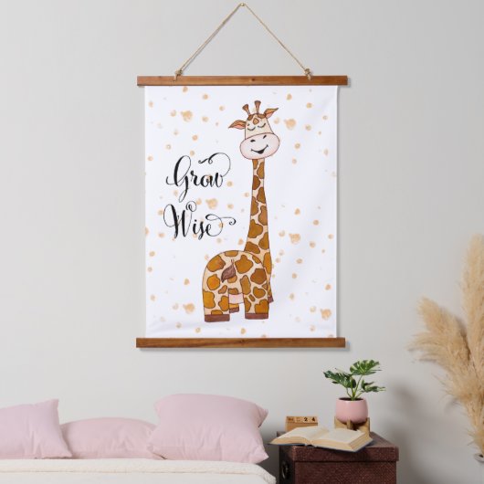 schattige unisex kinder neursery giraffe hangend wandkleed (Slaapkamer)