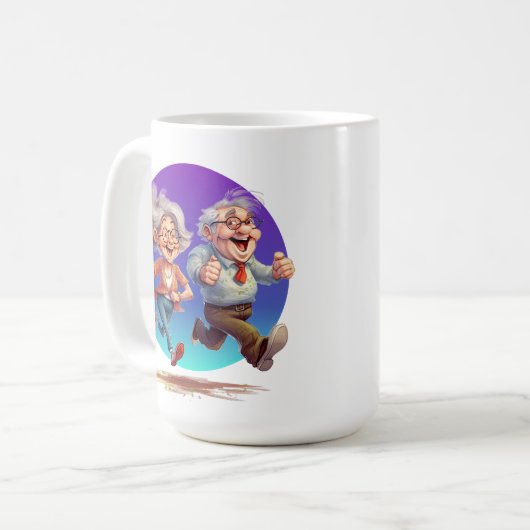 Schattige uw grootouders tekst toevoegen koffiemok (Voorkant links)