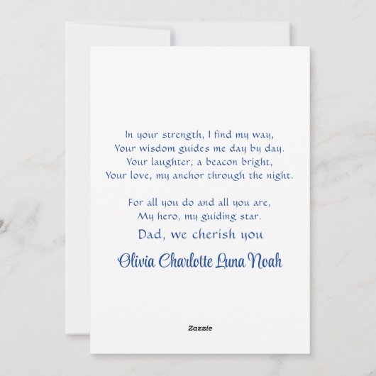 Schattige vader en zoon gaan samen kamperen aquare feestdagenkaart (Achterkant)