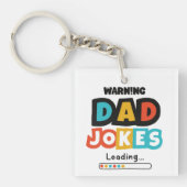 Schattige Vader Grappe Designs Aan het Laden voor  Sleutelhanger (voorkant)