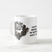 Schattige vaders Dag Dog Pap Pug Hondenliefhebber Koffiemok (Voorkant links)