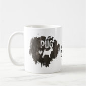Schattige vaders Dag Dog Pap Pug Hondenliefhebber Koffiemok (Links)